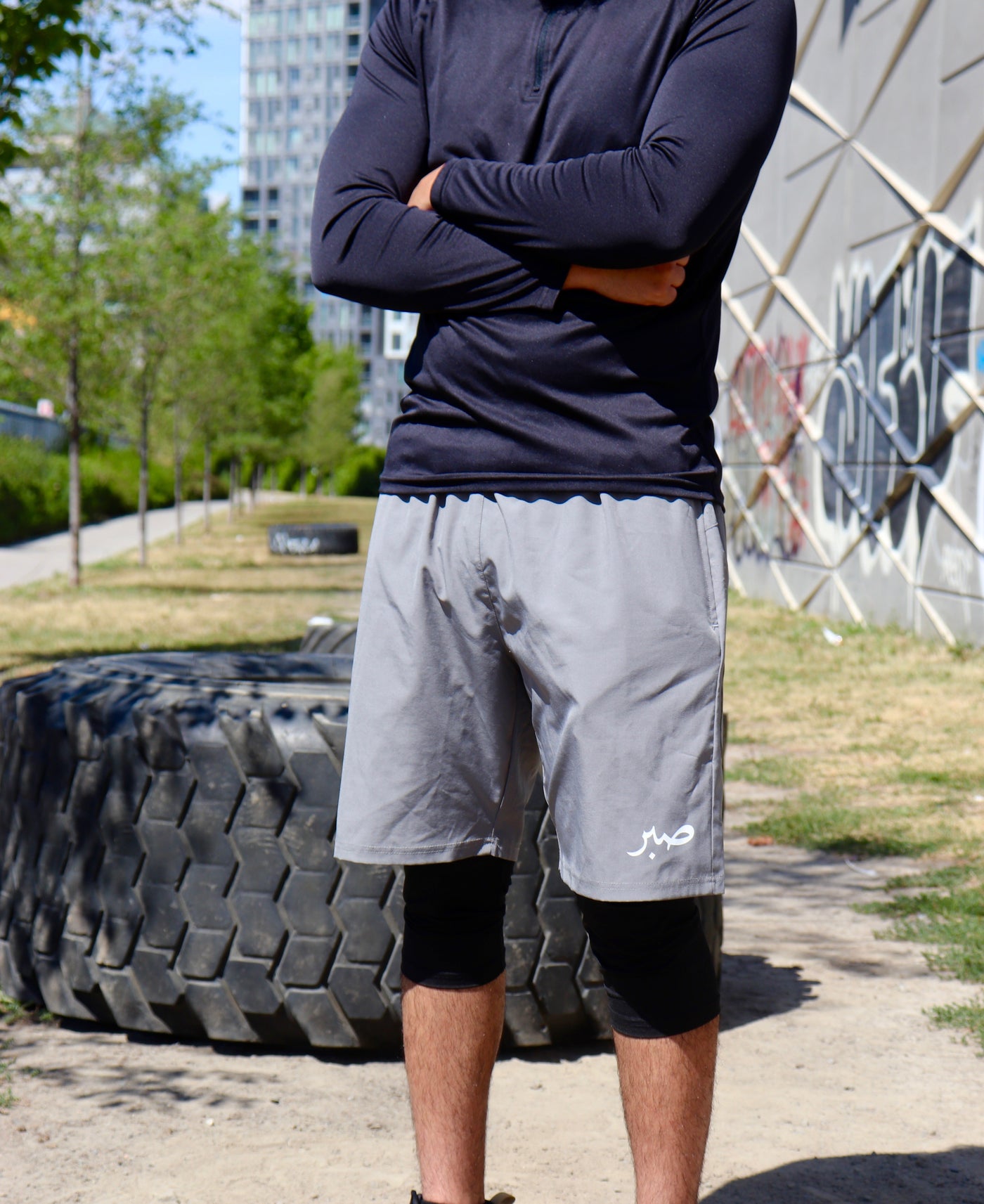 Awrah-Compliant Gym Shorts – Modest Activewear for Men